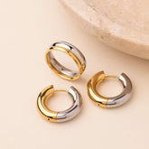 Two-Tone Hoop Earrings