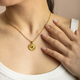 Black Stone Evil Eye Pendant - Jerne by Jodie