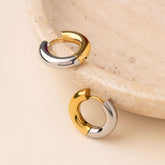 Two-Tone Hoop Earrings