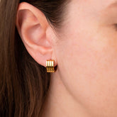 Chunky Square Hoop Huggies