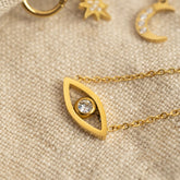 Cubic Zirconia Evil Eye Pendant - Jerne by Jodie