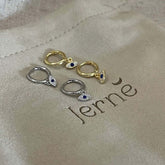 Evil Eye Cubic Zirconia Huggies - Jerne by Jodie