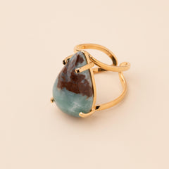 Larimar Crystal Ring