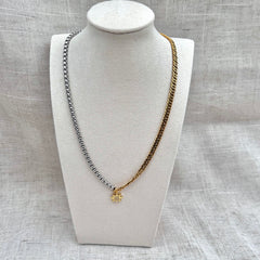 Two Tone / Two Chain Star Necklace