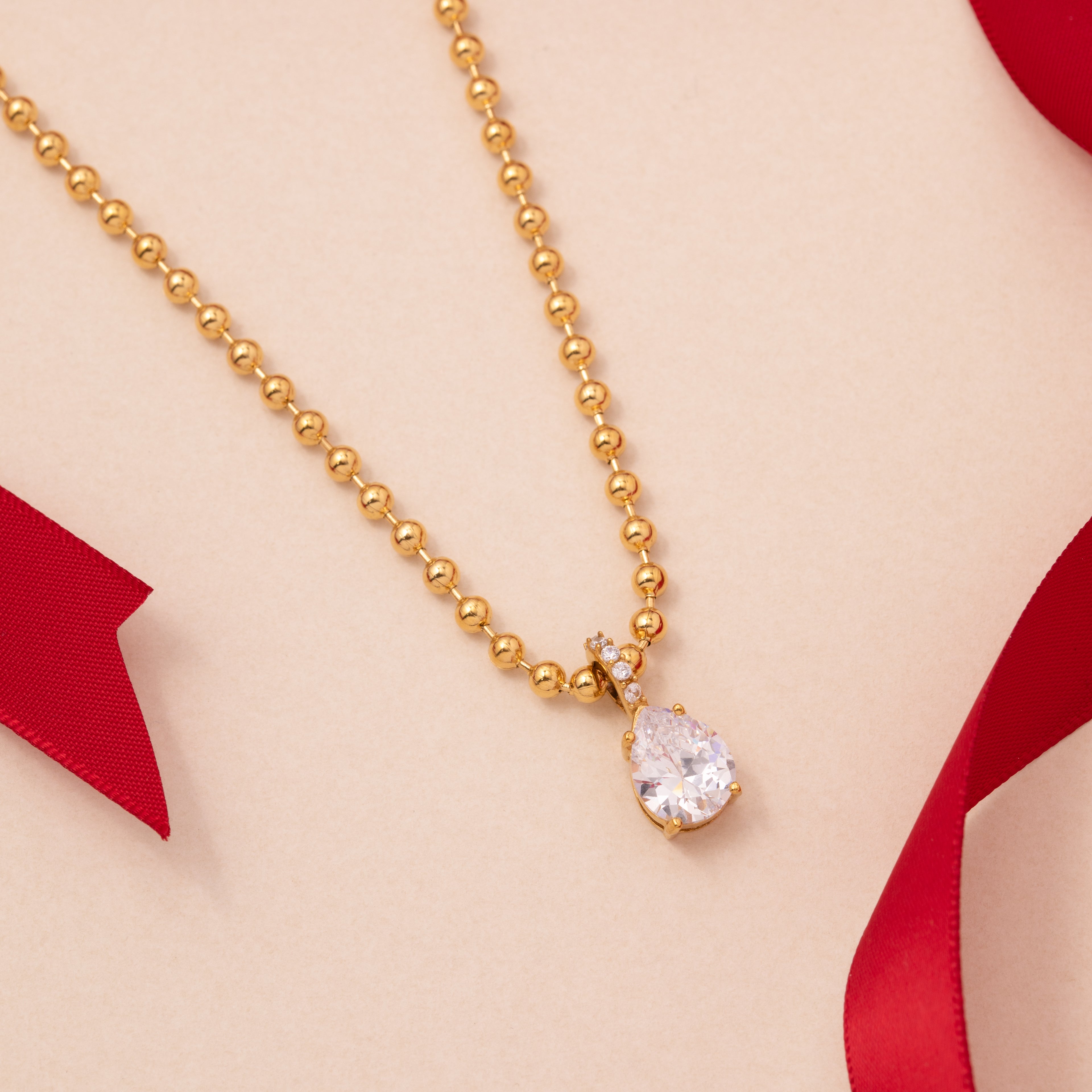 Teardrop Crystal Necklace