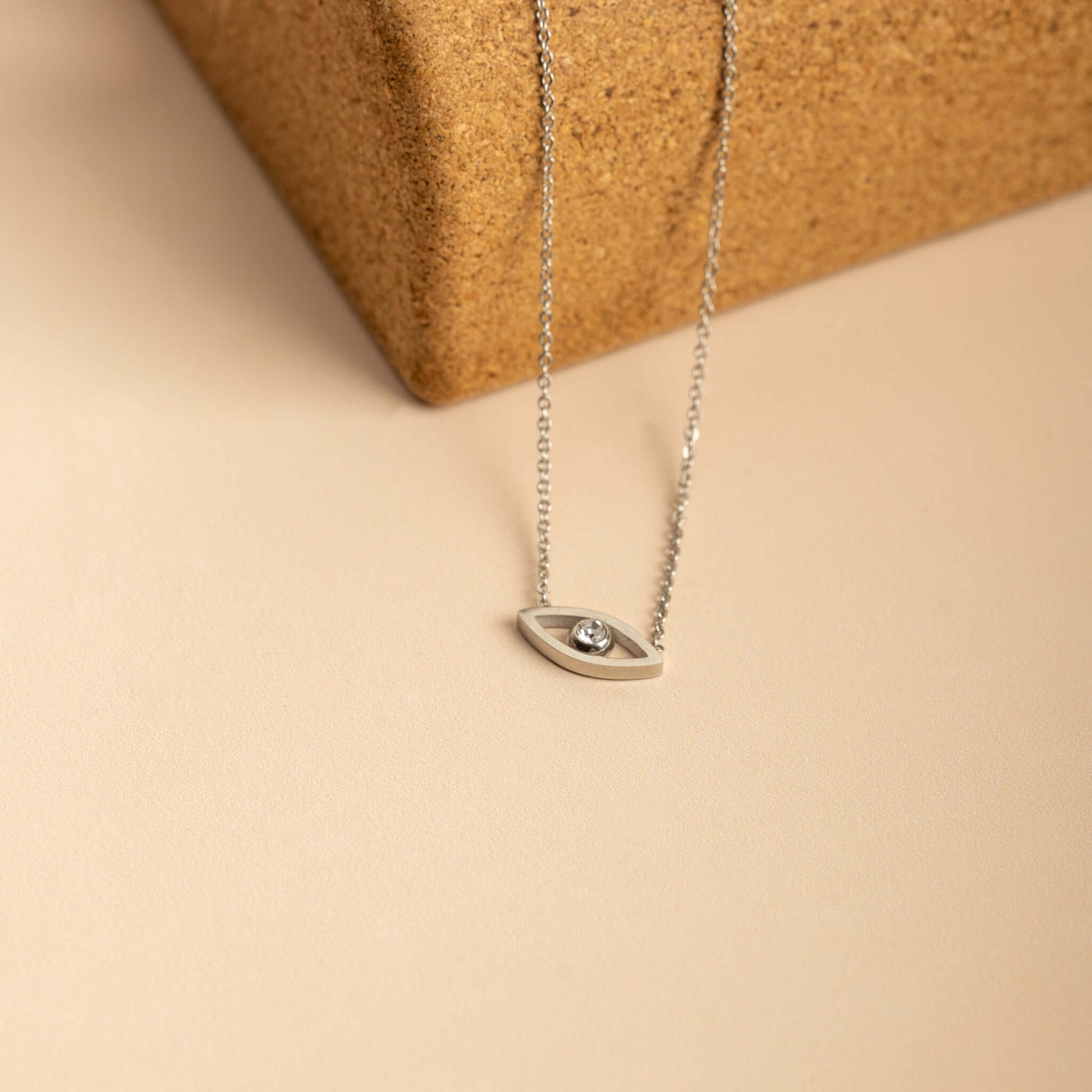 Cubic Zirconia Evil Eye Pendant - Jerne by Jodie