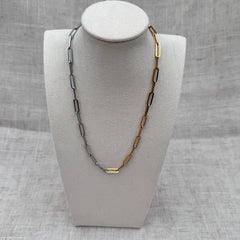 Two Tone Paperclip Chain