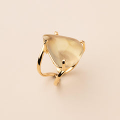 Citrine Crystal Ring