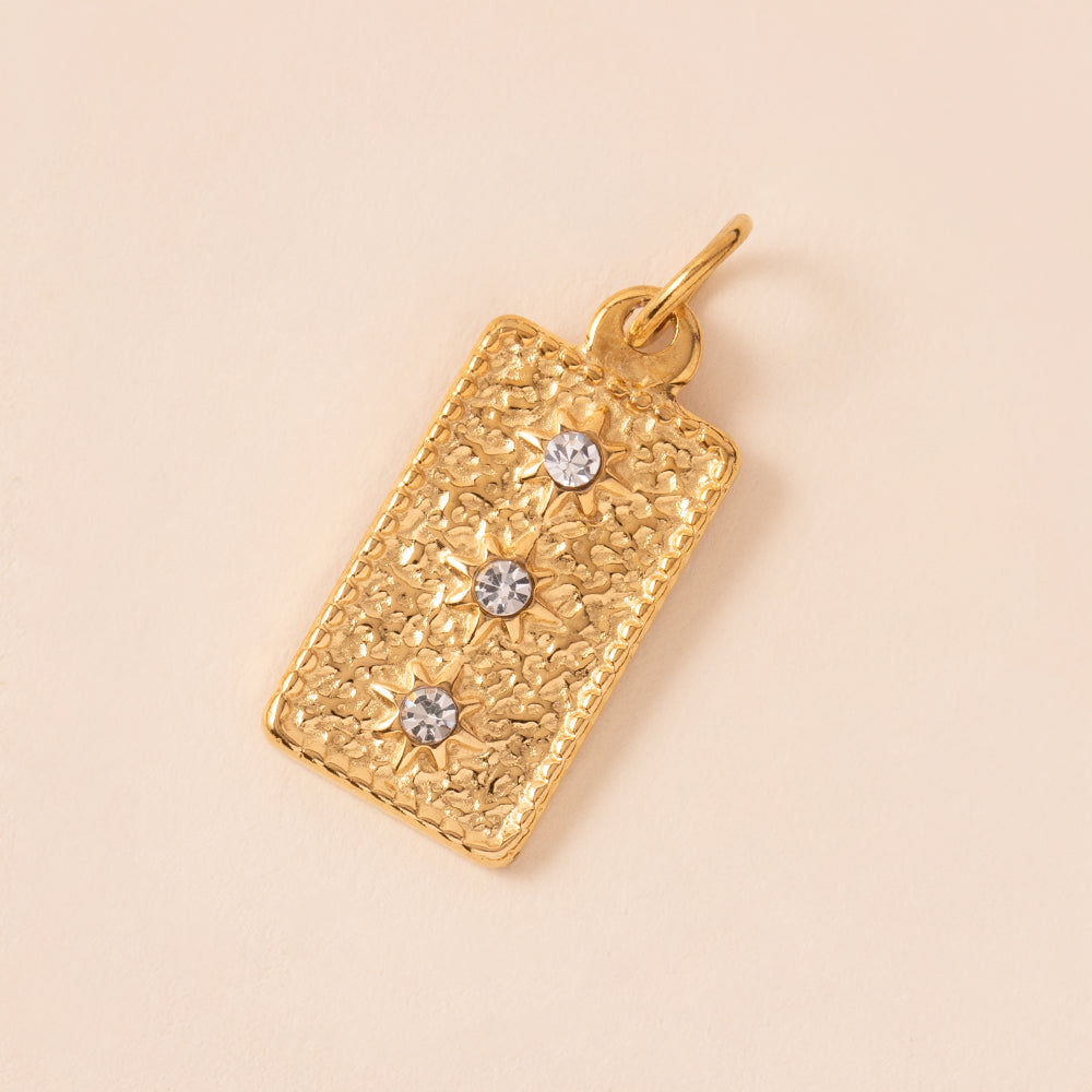 Triple Star Necklace Charm