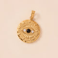 Black Stone Evil Eye Necklace Charm
