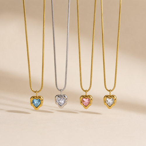 Peony Heart Necklace