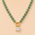 Beaded Charm Necklace Citrus Grove