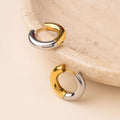 Two-Tone  Hoop Earrings