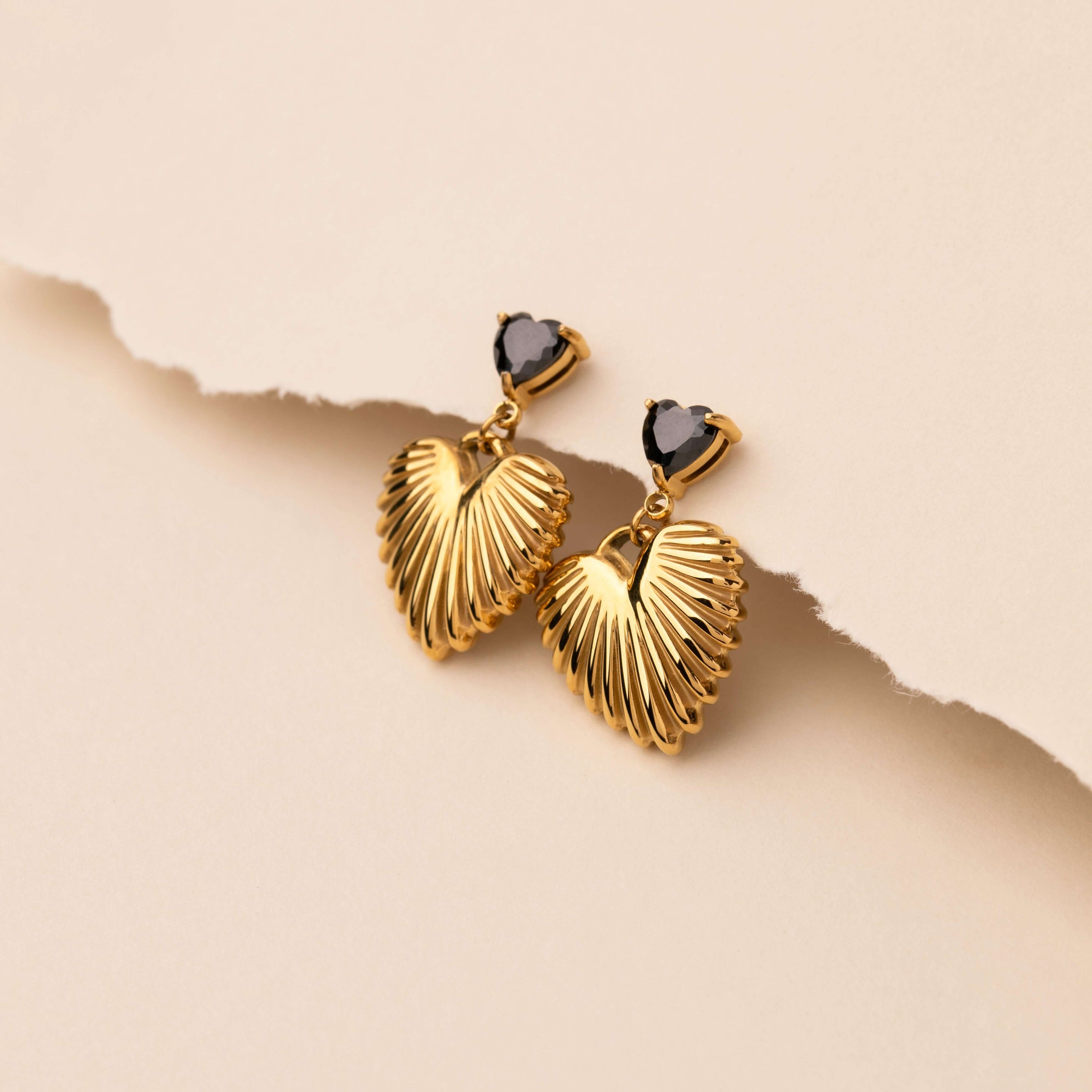 Shell Heart Earrings