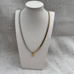 Two Tone / Two Chain Star Necklace