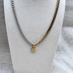 Two Tone / Two Chain Star Necklace
