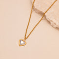 Two-Tone Heart Necklace