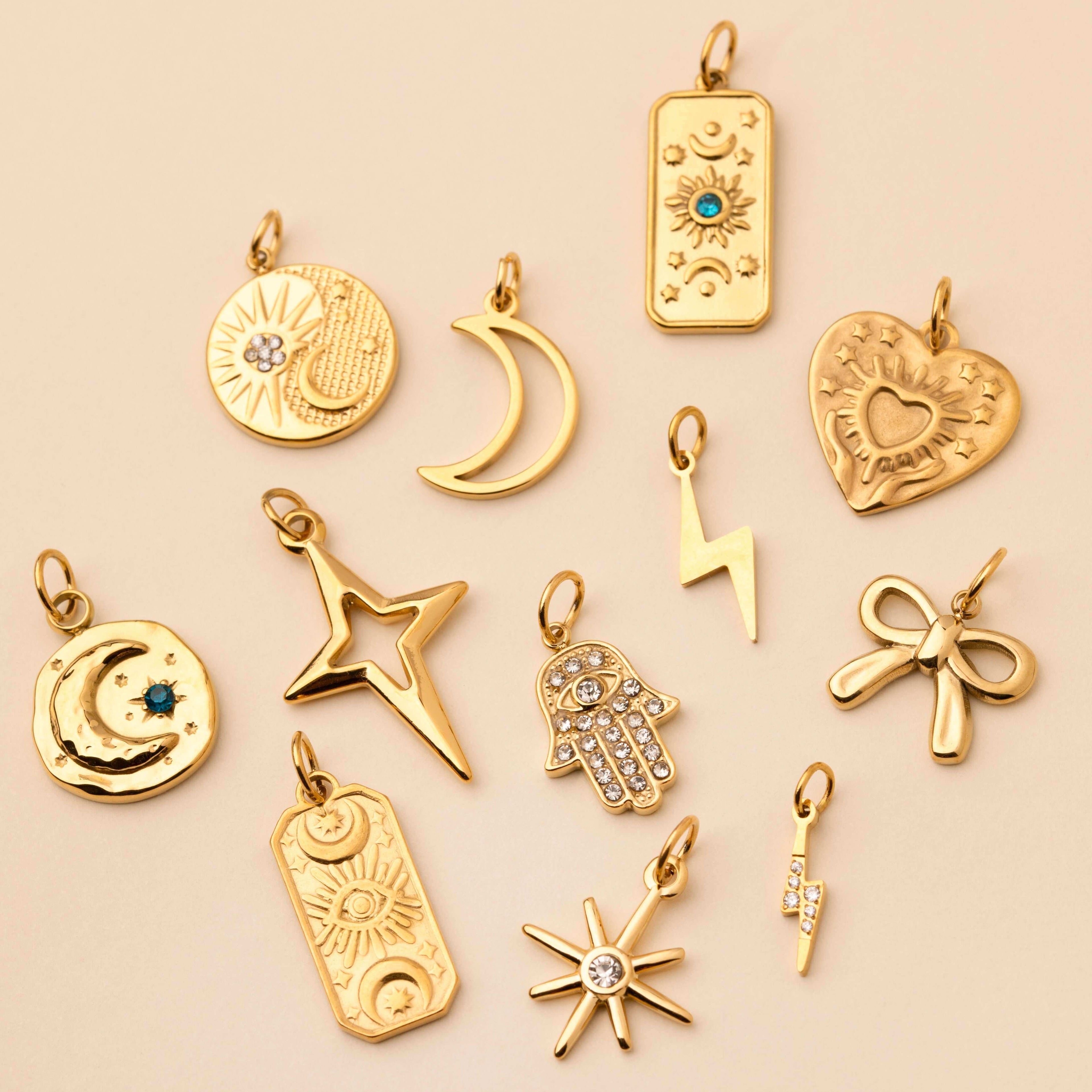Sun and Moon Necklace Charm
