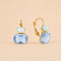 Bloom Crystal Earrings Blue Breeze