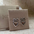 Heart Bow Earrings - Jerne by Jodie