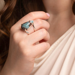 Larimar Crystal Ring