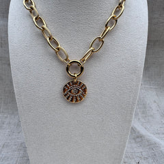 Chunky Evil Eye / Sun Necklace