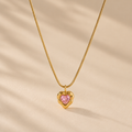 Peony Heart Necklace