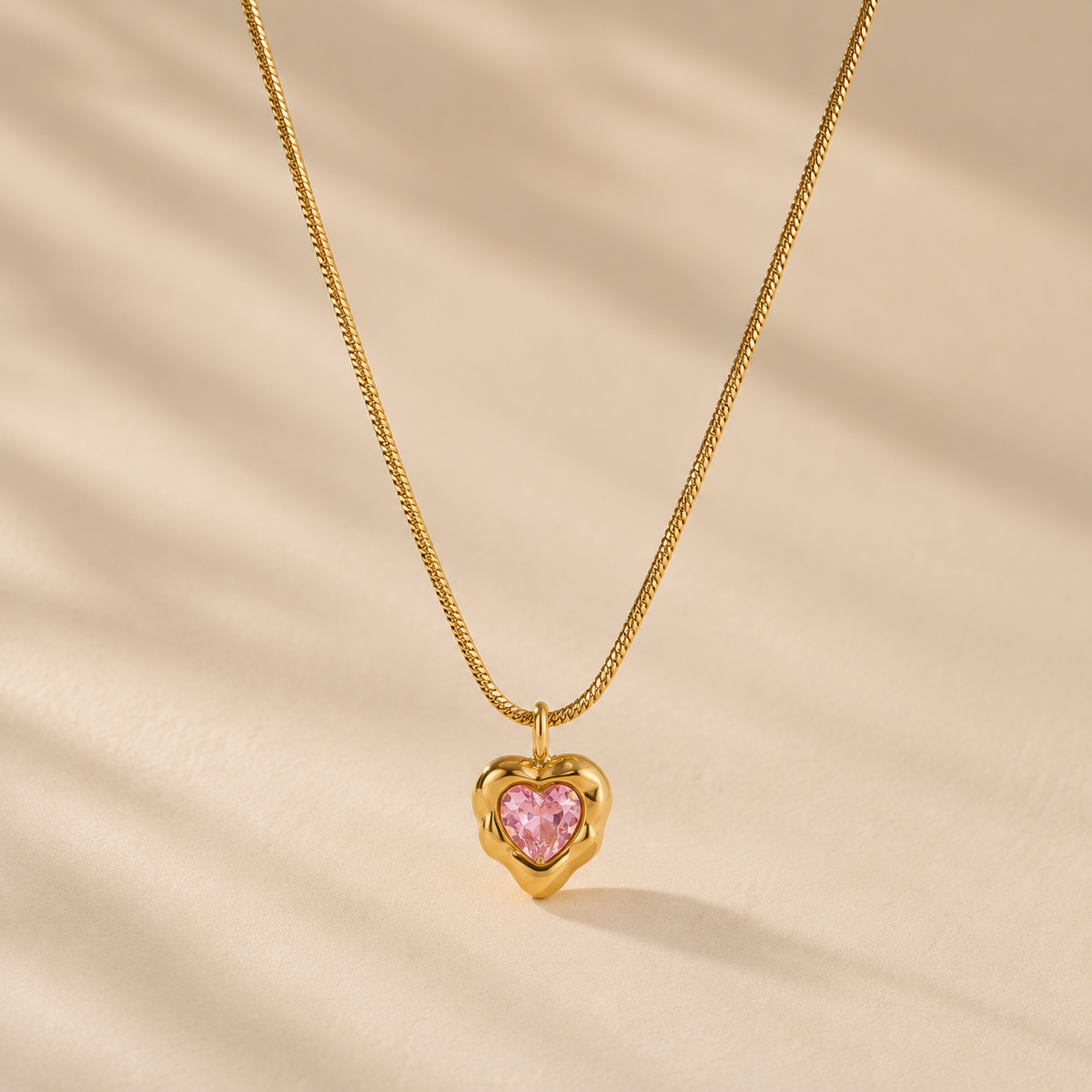 Peony Heart Necklace