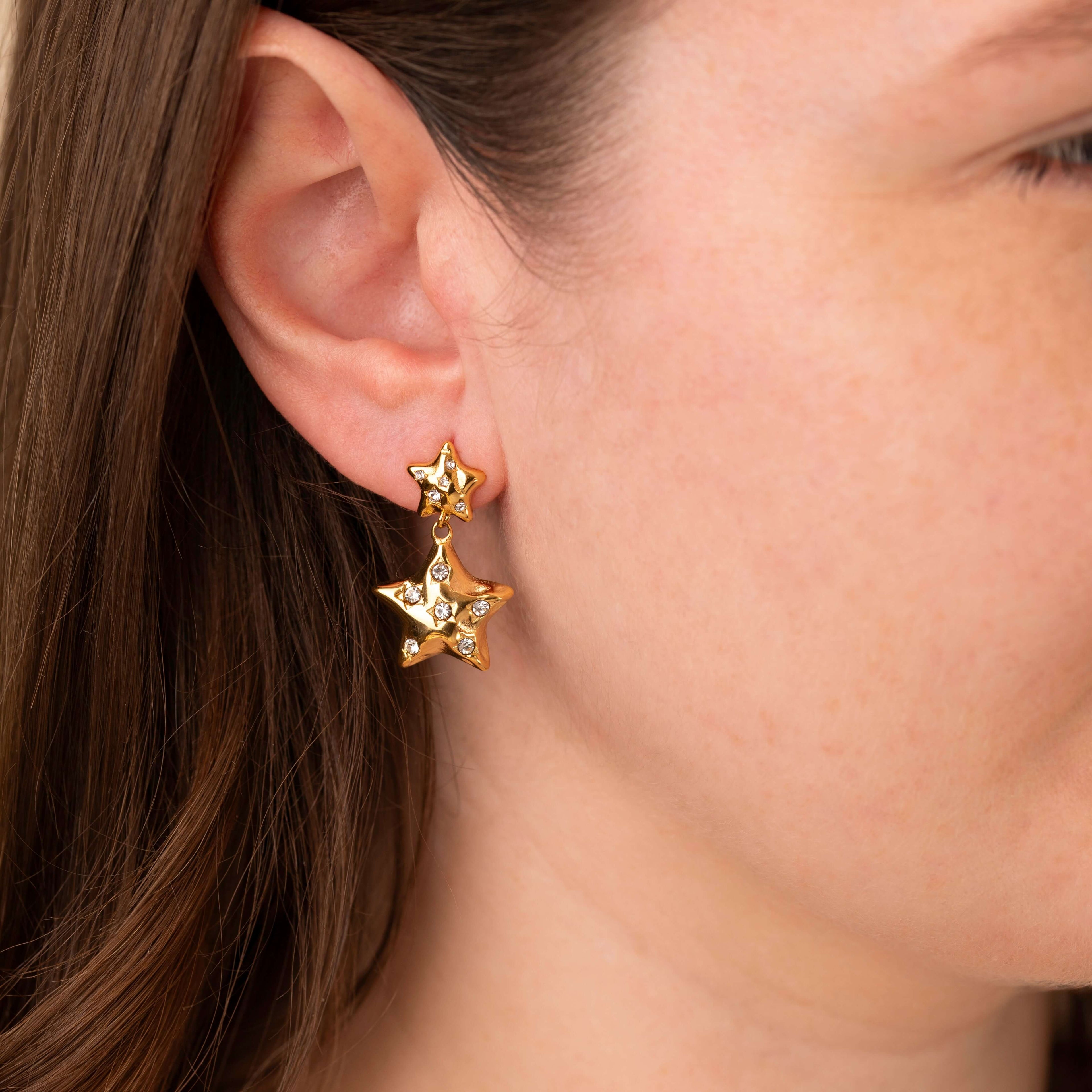 Sparkling Star Earrings