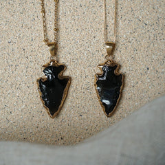 Raw Black Obsidian Pendant - Jerne by Jodie