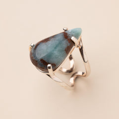 Larimar Crystal Ring