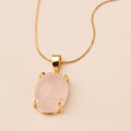 Oval Rose Quartz Pendant