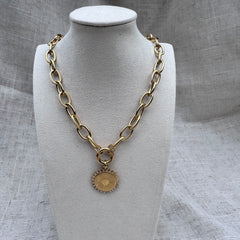Chunky Evil Eye / Sun Necklace