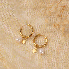 Freshwater Pearl Charm Earrings