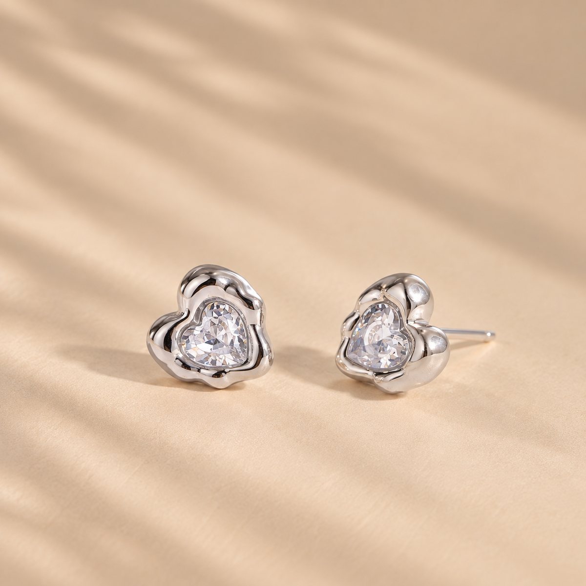 Halo Heart Studs