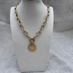 Chunky Evil Eye / Sun Necklace