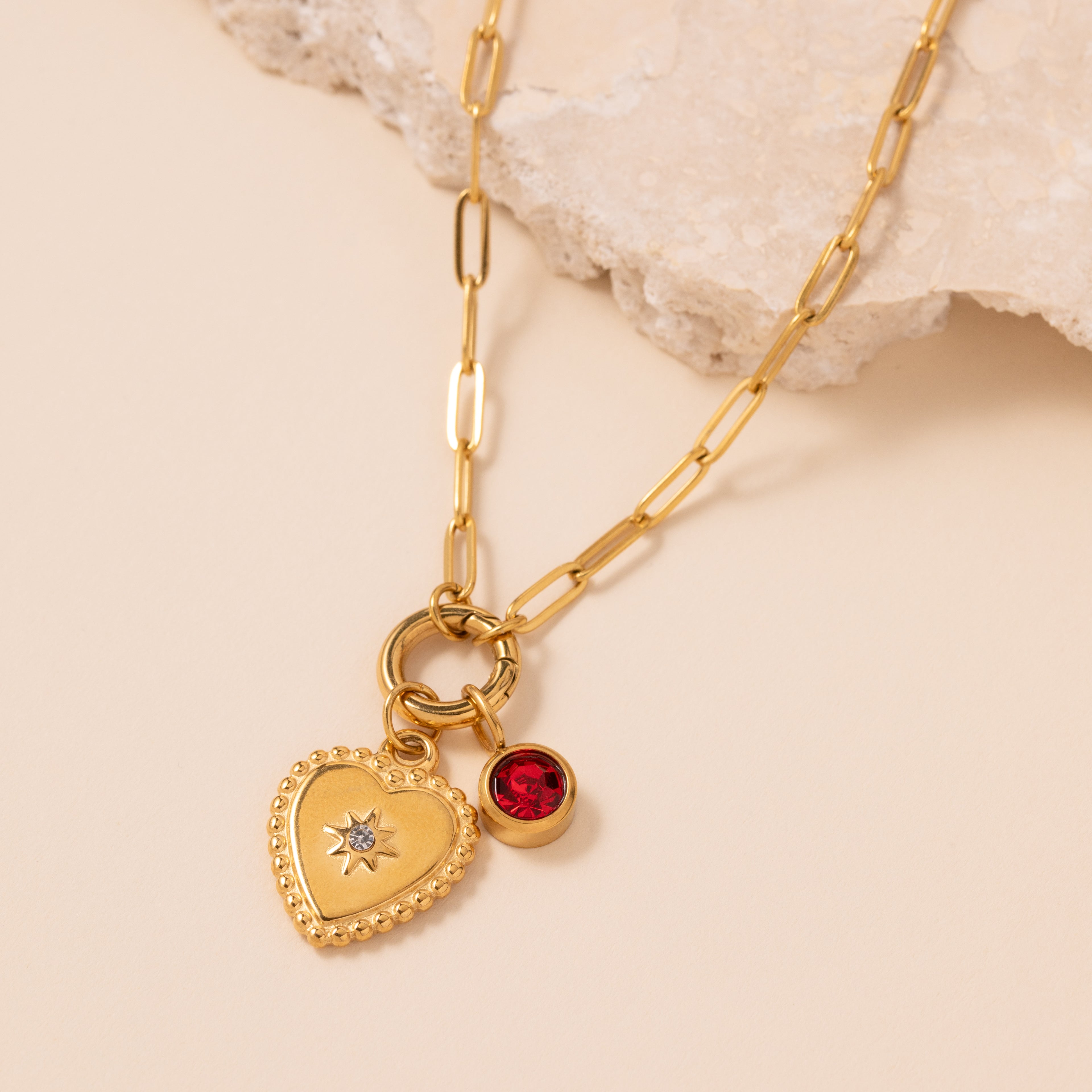 Heart and Star Necklace Charm