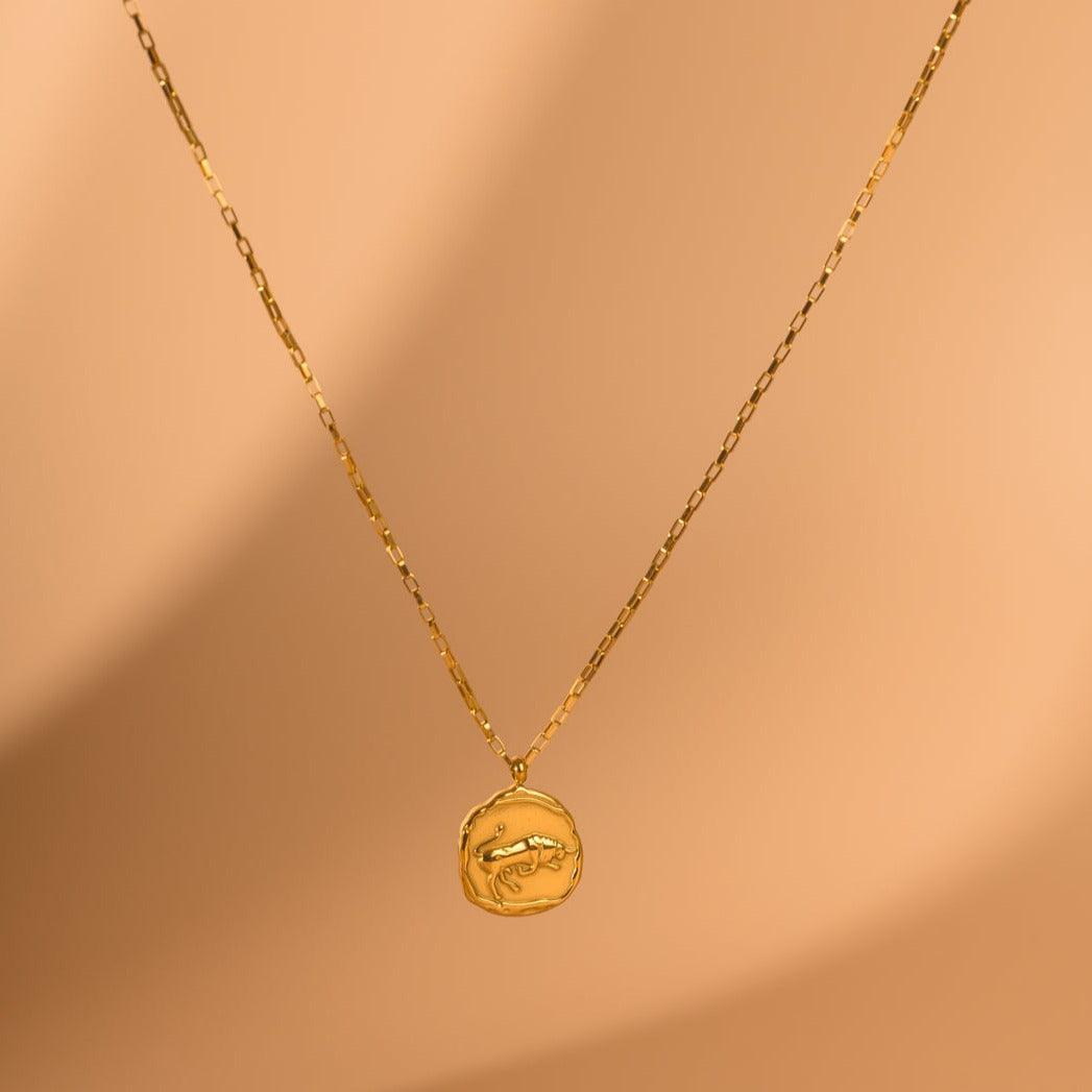 Link Chain Zodiac Pendant - Jerne by Jodie