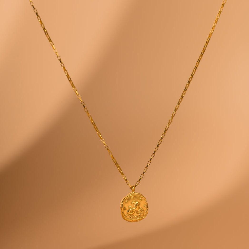Link Chain Zodiac Pendant - Jerne by Jodie