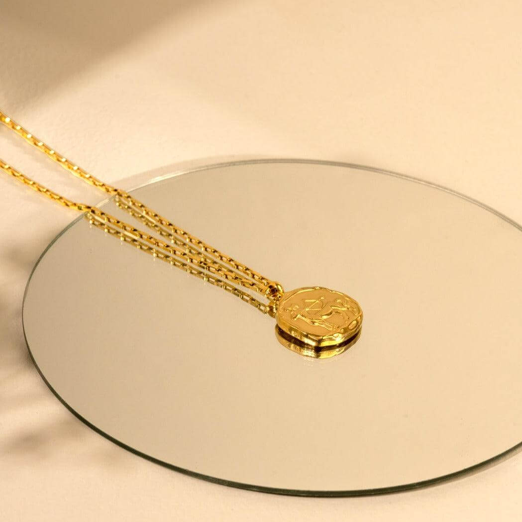 Link Chain Zodiac Pendant - Jerne by Jodie
