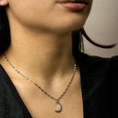 Hammered Moon Necklace - Jerne by Jodie