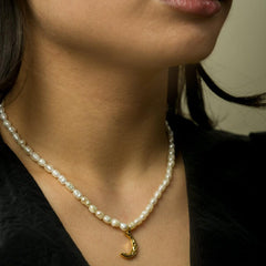 Freshwater Pearl Moon Choker - Jerne by Jodie