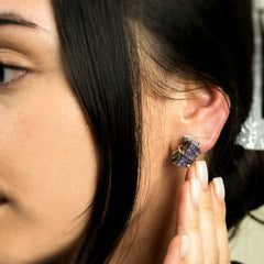 Amethyst Slice Earrings - Jerne by Jodie