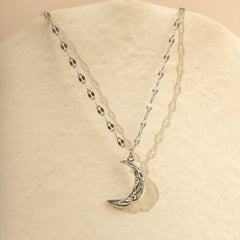 Hammered Moon Necklace - Jerne by Jodie