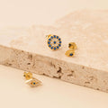 Blue Aura Evil Eye Studs (set of 3)