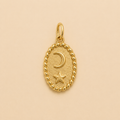 Vintage Moon and Star Necklace Charm