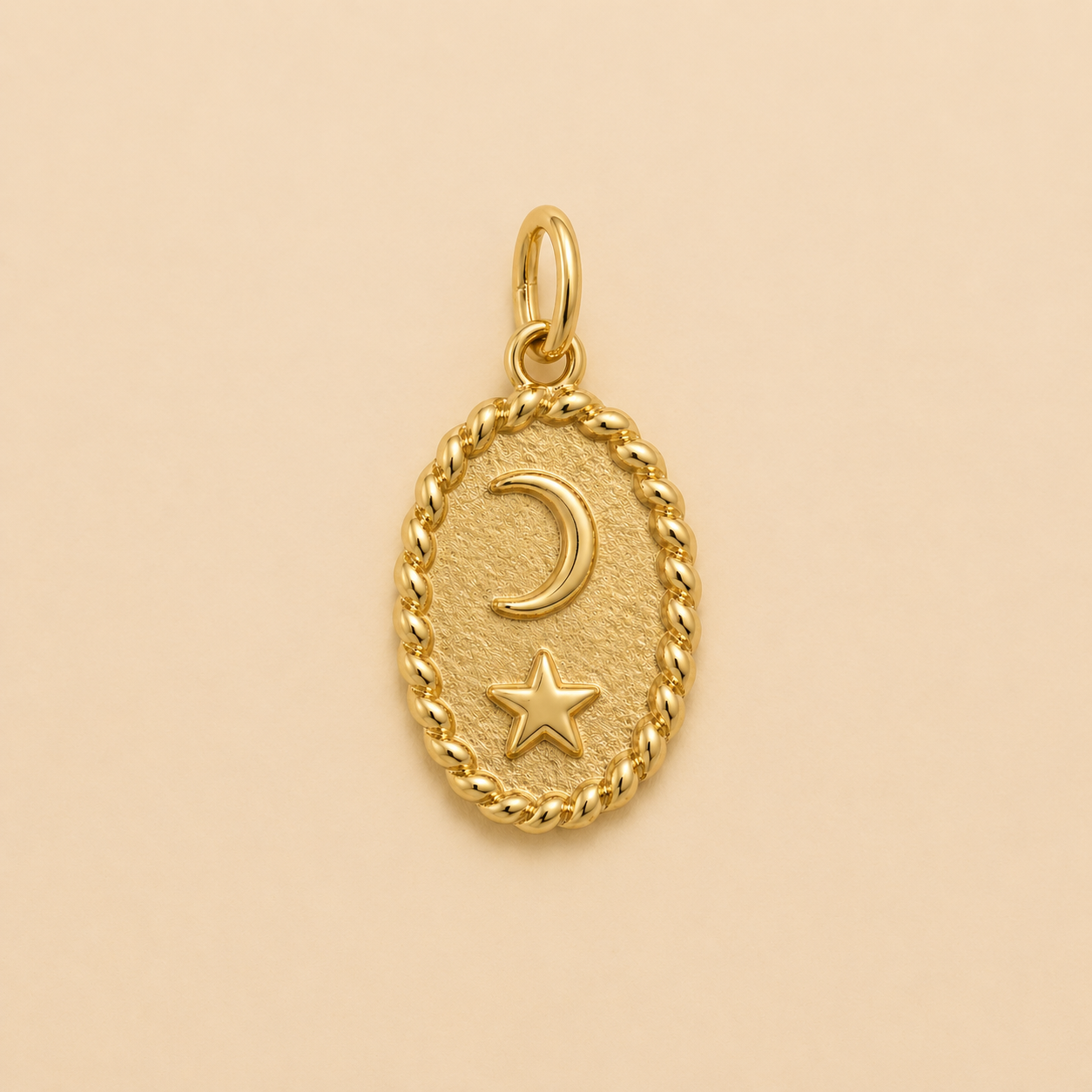 Vintage Moon and Star Necklace Charm