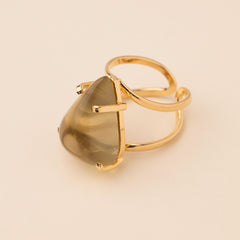 Citrine Crystal Ring