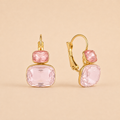 Bloom Crystal Earrings Pink Petal