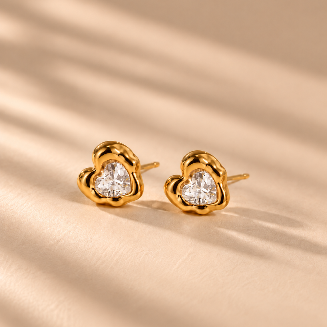 Lily Heart Studs